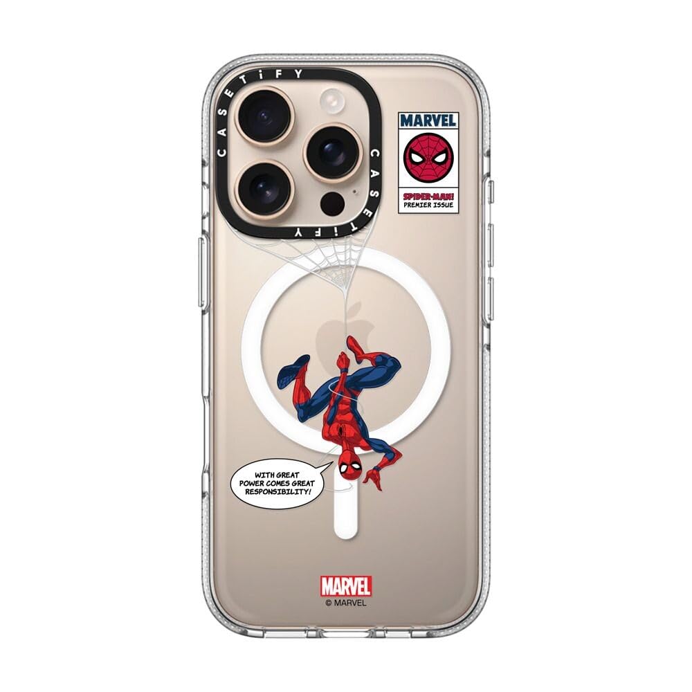 CASETiFY スパイダーマンコラボ iPhone16 Pro MagSafe Amazon.com: CASETiFY Clear iPhone 16 Pro Case [Spider-Man Co-Lab